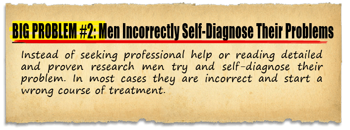 Men Incorrectly Self-Diagnose Their Problems