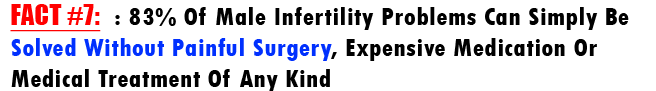 Male Infertility Problems Can Simply Be Solved Without Painful Surgery, Expensive Medication Or Medical Treatment Of Any Kind